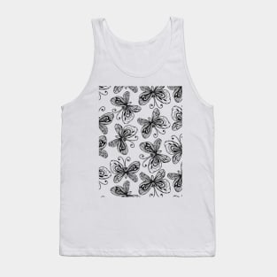 Doodle butterflies pattern Tank Top